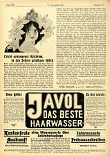 AOK-Seife leicht gewonnener..Javol Wilhelm Anhalt Ostseebad Kolberg Reklame 1901
