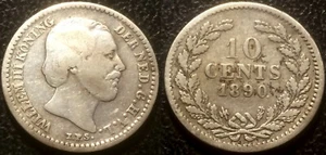 Pays-Bas - Wilhelm III - 10 cents 1890 argent Utrecht ! KM#80 - Foto 1 di 1