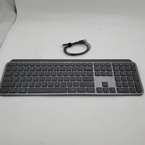 Logitech MX Keys S Wireless Keyboard Low Profile Quiet Typing Bluetooth Graphite - Afbeelding 1 van 3