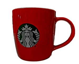 Taza de café rojo Starbucks 11 oz 2021 logotipo de sirena clásico - taza de café de cerámica roja - Imagen 1 de 6