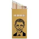 12 x 'Barack Obama' Long 178mm Coloured Pencils / Pencil Set (PE00005856)