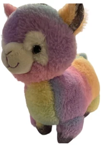 Rainbow Alpaca Stuffed Animal Plush Toy Fiesta A00603 Pink Purple 12” Stuffie - Picture 1 of 9