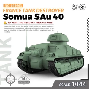 SSMODEL SS144663 1/144 Kit Modelo Militar Francia Somua SAu 40 Tanque Destructor GUERRA - Imagen 1 de 9