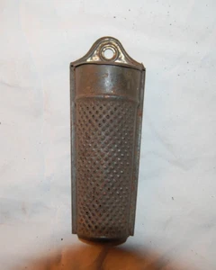 Antique Primitive Tin Nutmeg Container Grate - Picture 1 of 4