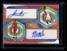 2023 Leaf Vivid Colorful Dual Auto Orange Tari Eason Tyty Washington Jr 1/10