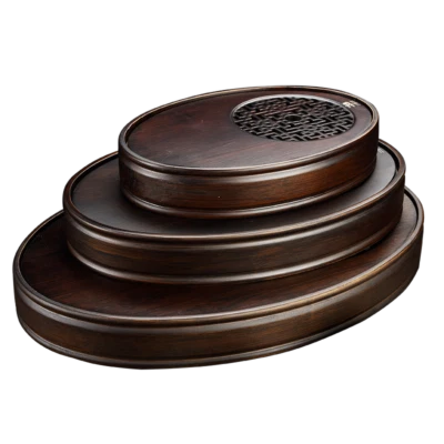 Luxury Hard Bamboo Kung Fu Gongfu Tea Tray Serving Table Tea Tray Water Storage - Image 1 of 4