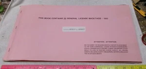 ** PA Game Commission - Libro COMPLETO - LICENCIA GENERAL Caza BACKTAGS* - 1993 - Imagen 1 de 3