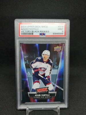 2024 Upper Deck NHCD Adam Fantilli V-14 Victory Black Rookies PSA 9  - Image 1 of 2
