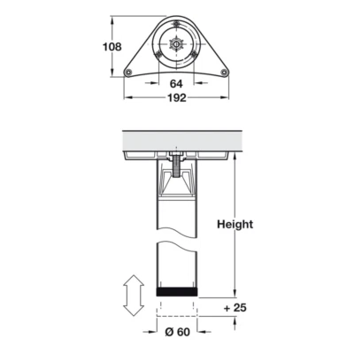 Hafele 635.24.274 Set of 4 Chrome Table Legs - image 1 of 2