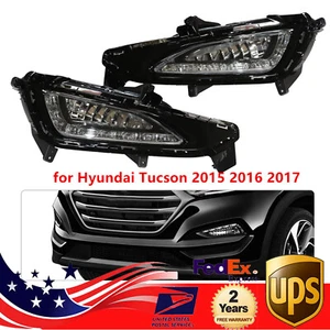 For HYUNDAI Tucson 2015 2016 2017 Fog Lamp LED DRL Daytime Running Lights LH+RH - Foto 1 di 17