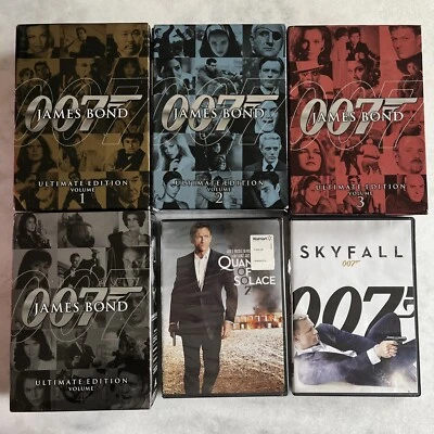 James Bond Ultimate Edition - Vol. 1, 2, 3, 4, + DVD, 22 Films, 32 Discs, Rare - Image 1 of 4
