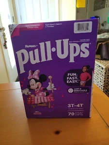 Huggies Pull-Ups Girls' Potty Training Pants, 3T-4T (32-40 lbs), 70 Count - Picture 1 of 4