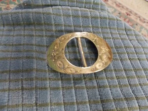 Vintage SCHÄRPE GÜRTELSCHNALLE vergoldet geprägt 2 1/4" sehr guter Zustand! - Bild 1 von 3