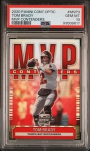 Panini 2020 Cont Optic TOM BRADY MVP Contenders come nuovo 10 PSA - Foto 1 di 2