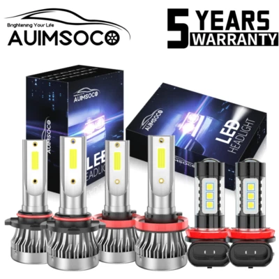 For Honda CR-Z CRZ Hatchback 2-Door 2011-2016 LED Headlight Fog Light Bulbs Kit - Image 1 of 4