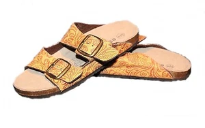 Damen Pantoletten Kork Textil - Bild 1 von 2