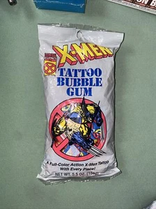 New Very Rare Bag Of 1995 X-Men Tattoo Bubble Gum Candy - Picture 1 of 2
