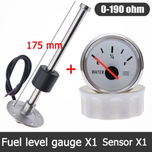 52mm Wassertankanzeige Wasserstandsanzeige + 175mm Füllstandssensor 0-190ohm - Picture 1 of 12
