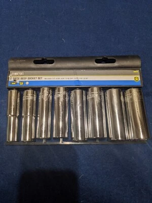 Master Mechanic 8-Piece 1/2" Drive Deep Metric Socket Set 6 PT  - Image 1 of 3