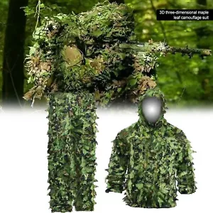 Ghillie Suit Camouflage Bow Hunting Green 3D Leaf Sniper Army Military Yowie - Picture 1 of 6