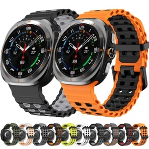 Silikon Uhrenarmband Armband Für Samsung Galaxy Watch Ultra 47mm Smartwatch Band - Picture 1 of 78