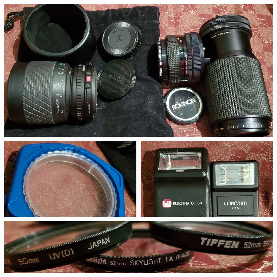 Лот аксессуаров для пленочной камеры: фильтр вспышки объектива фотографии брендов все непроверенные - Изображение 1 из 4