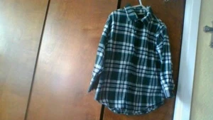 Bass Pro Shops Boys Size S (4/5) Flannel Button Up Shirt Green Plaid Like Dad's! - Picture 1 of 20