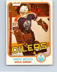 VINTAGE HOCKEY CARD OPC 1981 ANDY MOOG ROOKIE CARD EDMONTON OILERS NO133 - Picture 1 of 2