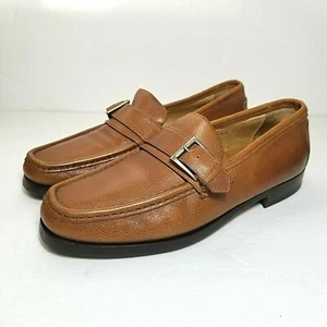 Bruno Magli Herren Halbschuhe Braun Gr. 6,5 M Schnallendetail Elegant Schuhe Hergestellt in Italien - Bild 1 von 11