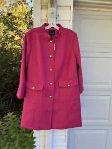 NWT Talbots Gorgeous Pink Fully Lined High Neck Coat With Pockets 20W - Picture 1 of 7
