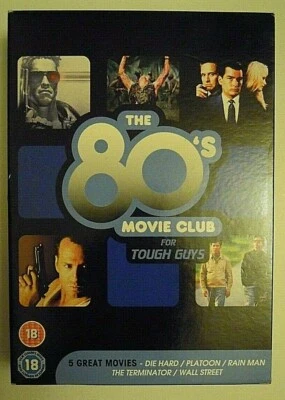 The 80’s Movie Club For Tough Guys Dvd  Wall St, Platoon.Rain Man, Die Hard ect - Image 1 of 4