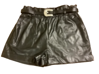 Woman’s New Look L 31x2.5 Black Short Faux Leather High Rise Elastic Waist Belt - Image 1 of 4