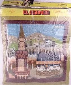 Artmore Elegance Arts Quality Long Stitch Kit "Church Scene" 30cm x 30cm - Picture 1 of 3