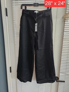 Reiss Mando Gürtel Culotte weites Bein Hose schwarz Karriere neu Größe 6 neu mit Etikett - Bild 1 von 4