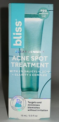 Bliss 透明天才痤疮斑点治疗最大强度水杨酸治疗 — 第 1/4 张图片