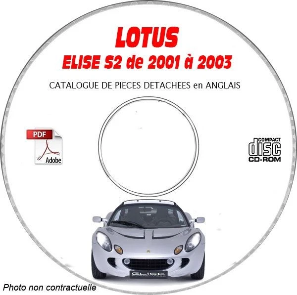 ELISE S2 01-03 - Catalogue Pieces CDROM LOTUS Anglais Expédition - --, Support  - Photo 1/1