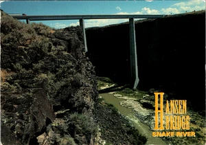 Cartolina d'epoca - Ponte Hansen, Snake River Canyon, Idaho non spedita - Foto 1 di 2