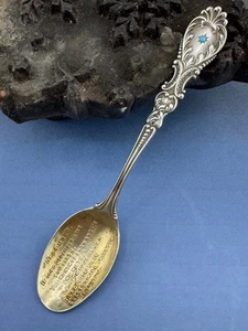 R. Blackington Sterling Silver Birthstone Series Teaspoon December Turquoise - Picture 1 of 5