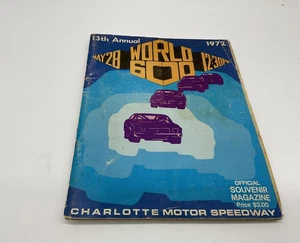 Vintage Charlotte Motor Speedway World 600 Program Magazine NASCAR 1972 70s - Picture 1 of 5