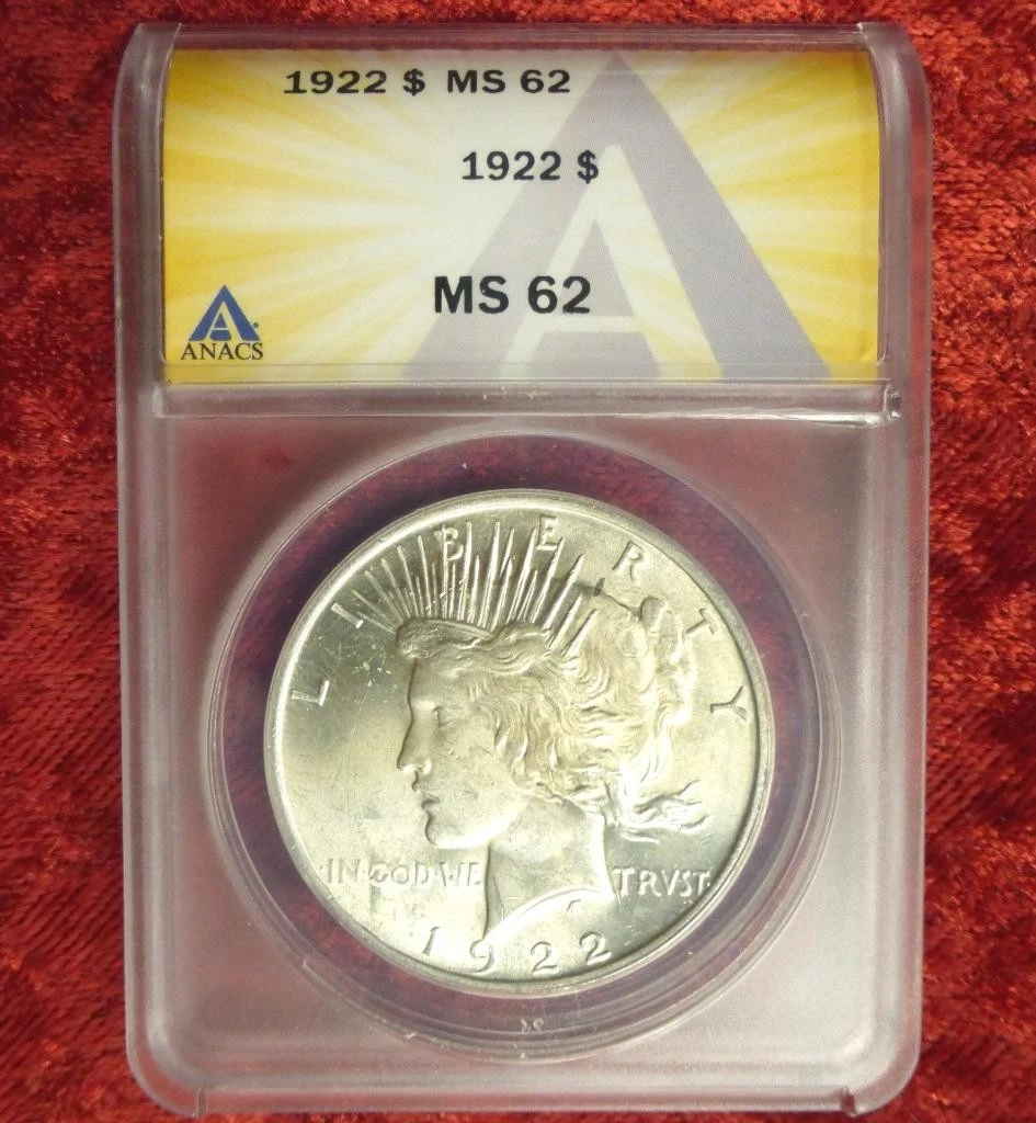 1922 Silver MS 62 Graded Peace Dollars for sale | eBay