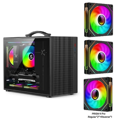 Custodia PC M-ATX lato vetro trasparente portatile mini computer piccola custodia - Immagine 1 di 4