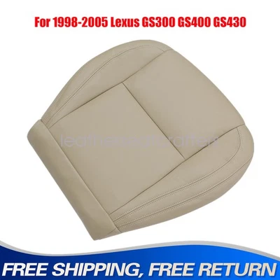 Cubierta de asiento inferior de cuero tostado para pasajero Lexus GS300 GS400 GS430 1998-2005 Foto 1 de 4