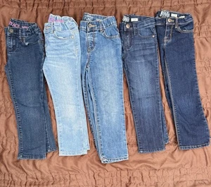 girls size 4t Jeans Five Pair - Picture 1 of 1