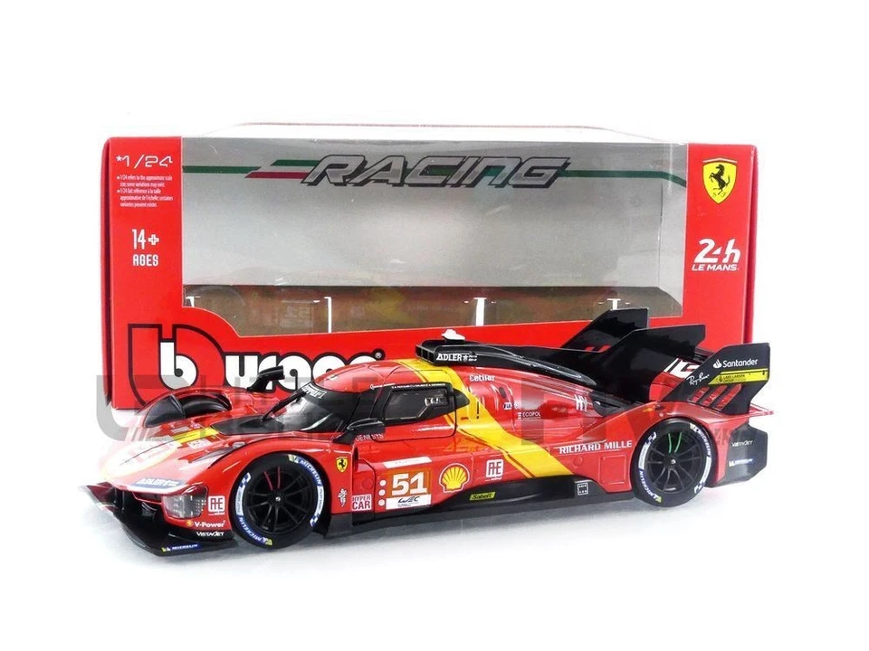 BBURAGO 1/24 - FERRARI 499P 3.0L TURBO V6 - WINNER 24H LE MANS 2023 26309-51 - Immagine 1 di 1