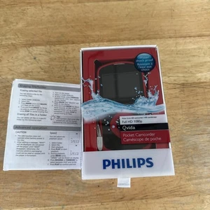 Philips Full HD CAMCORDER WATER, SHOCK PROOF 1080P CAM150RD RED - Picture 1 of 5