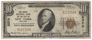 1929 $10.00 The Chase National Bank of the City of New York, NY + No Reserve! - Picture 1 of 2