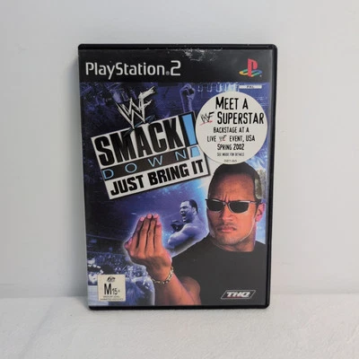 WWF SmackDown! Just Bring It Sony Playstation 2 (PS2) PAL Manual Game The Rock - Image 1 of 4