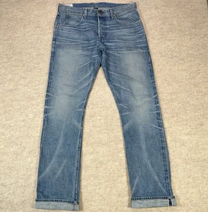 Wallace & Barnes Three Looms Japanese Selvedge Jeans Mens 33x33 Slim USA Made - Picture 1 of 21