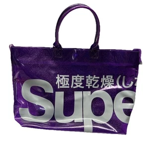Superdry Jelly Whopper Lila Transparent Shopper Strandtasche Tasche Schwimmen Selten - Bild 1 von 4
