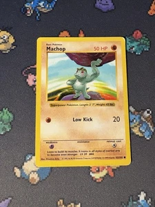 Pokémon Cards Machop 52/102 Base Set SHADOWLESS WOTC - (MP) - Picture 1 of 2